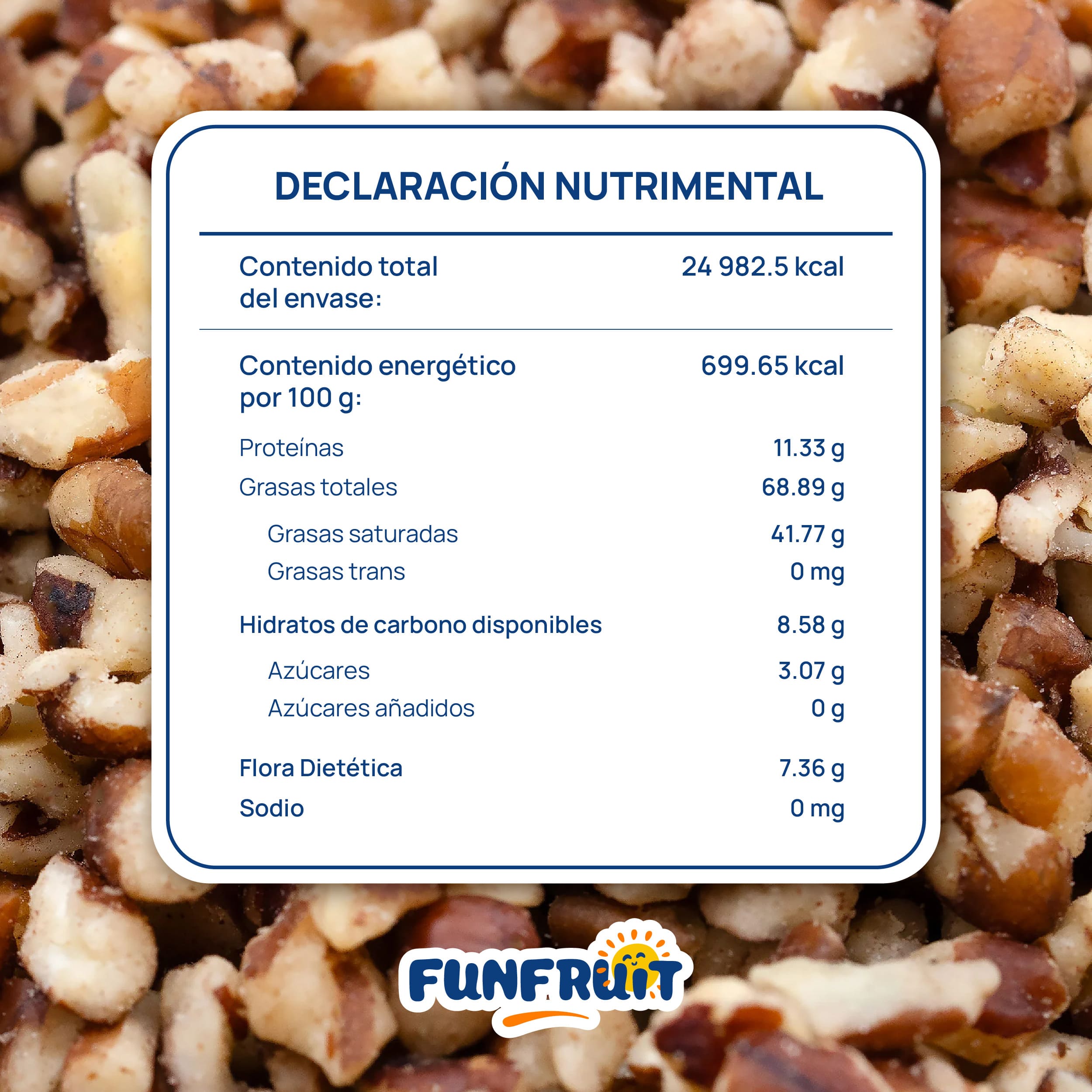 FUN FRUIT - DESCRIPCIÓN - Nuez Pecanera Granillo_2 - Declaración nutrimental