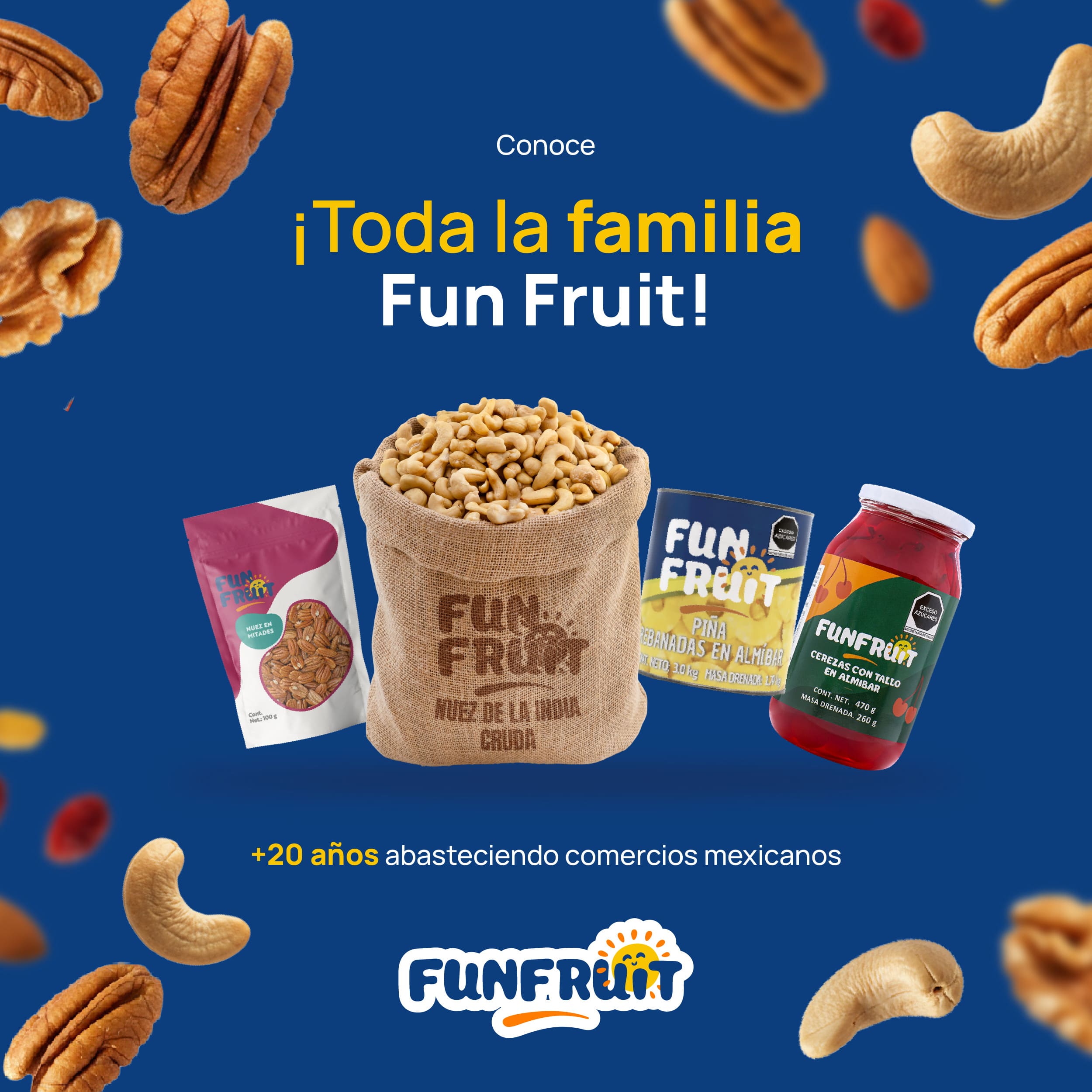 FUN FRUIT - DESCRIPCIÓN - Nuez Pecanera Granillo_6 - Familia completa