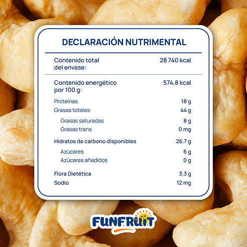 FUN FRUIT - DESCRIPCIÓN - Nuez de la India cruda_2 - Declaración nutrimental